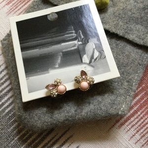 Anthropologie pink stud earrings